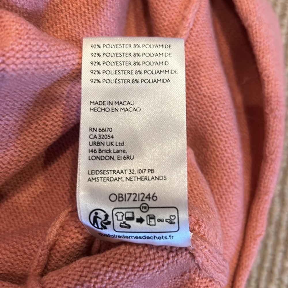 NWT: Free People Pink V-Neck Sweater - Picture 9 of 10